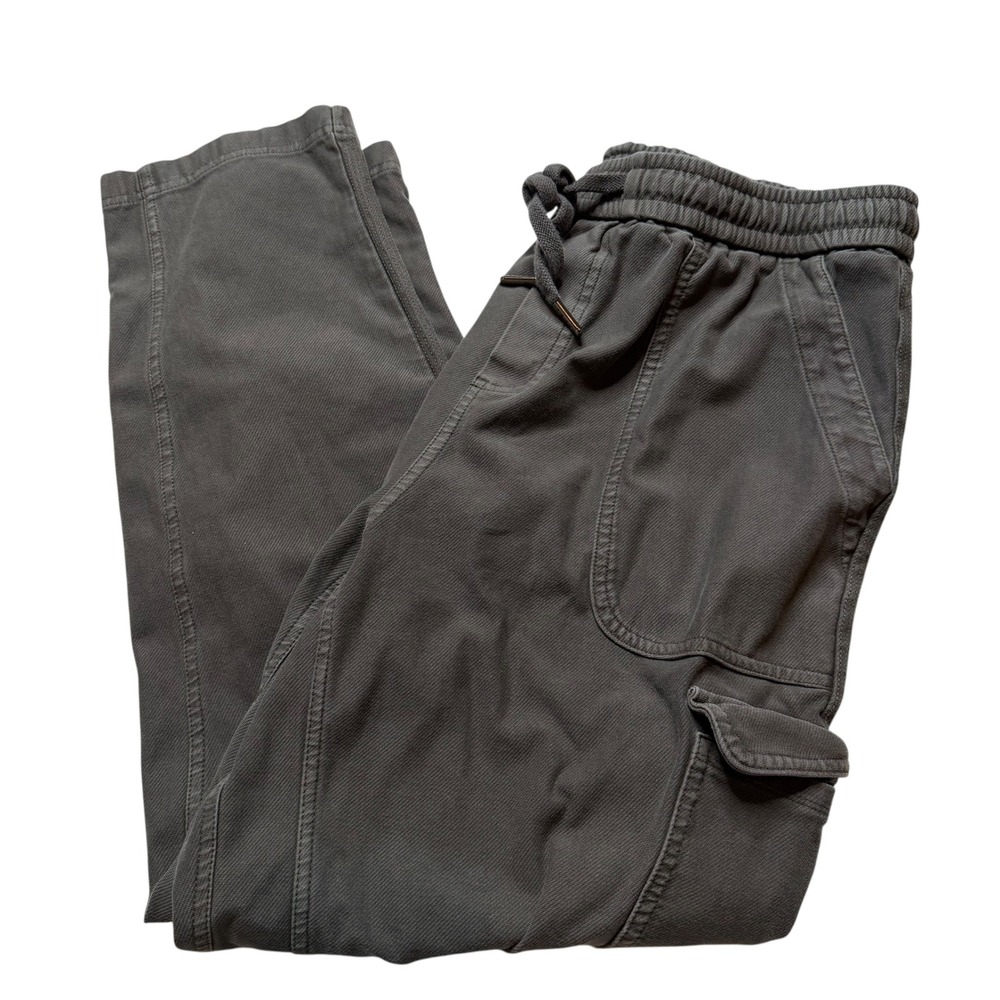 ATHLETA Farallon Cargo Crop Gray Utility Tapered Pants Women's Size 10 Preppy